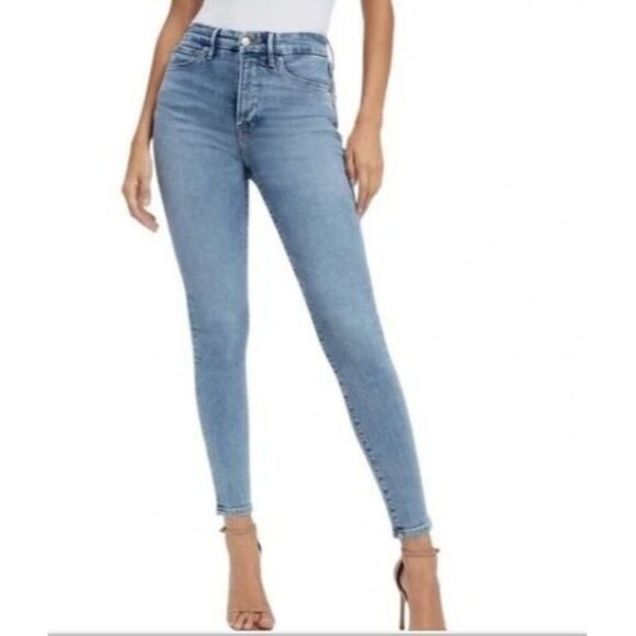 Good American Womens Jeans Blue 10/30 Good Curve Skinny Crop NEW - Picture 1 of 9